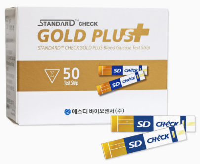 SD 스탠다드 체크 골드 플러스 혈당시험지 스트립 50매입 측정 검사지